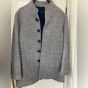 State and Liberty GREY OPEN BUTTON OVERCOAT